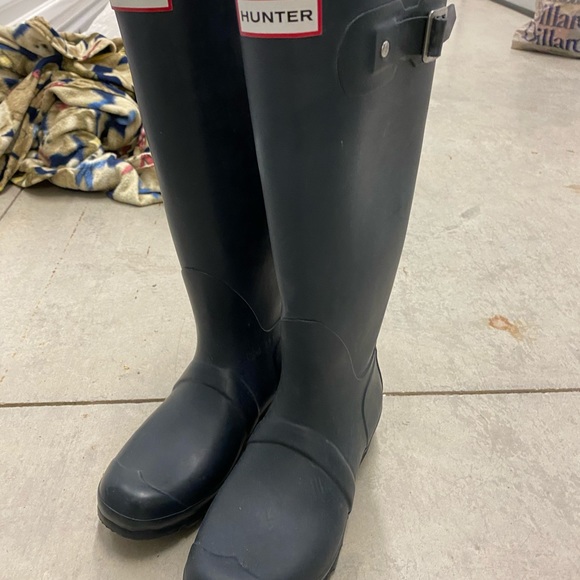 Hunter Rain Boots: Navy matte - Picture 2 of 2